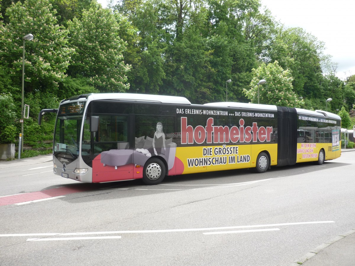 Ein MB-Citaro, im Schienenersatzverkehr, im Einsatz am Bahnhof, in Leonberg. Von Spillmann aus Bietigheim