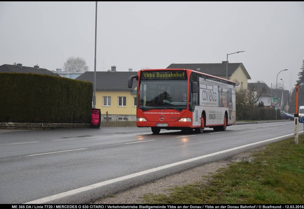 Ein MERCEDES O 530 CITARO der Stadtwerke Ybbs/Donau. Das Fahrzeug wurde gebraucht von der Fa. Blaguss gekauft.