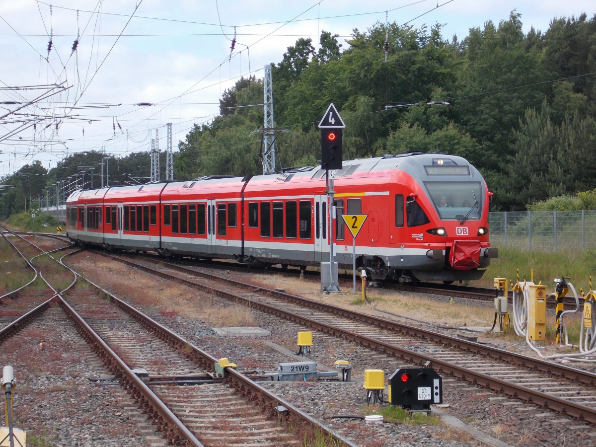 Einfahrender 429 029,am 21.Juni 2015,in Binz.