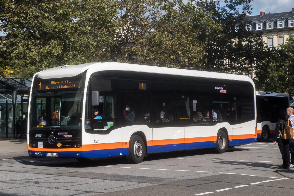 ESWE, Wiesbaden - Wagen 152 - WI-VG 1152 - Mercedes-Benz O 530 eCitaro (2020) - Wiesbaden, 28.09.2021