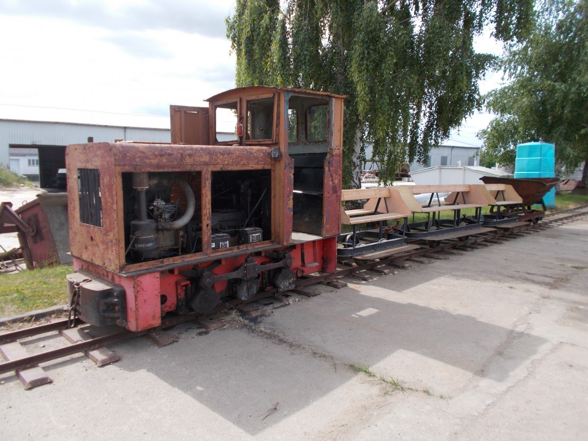 Feldbahn im Technikpark Grimmen am 08.Juni 2015.Die Lok stammt von der ehemaligen Ziegelei Ueckermünde 