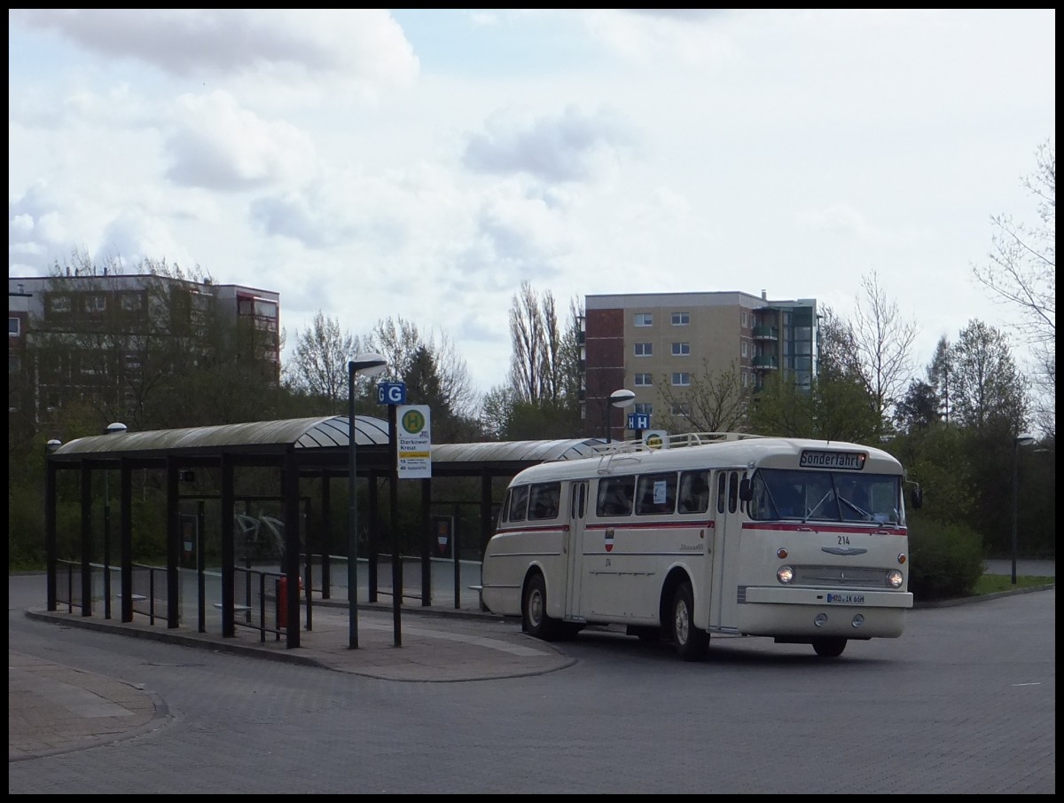 Ikarus 66 der Rostocker Straenbahn AG in Rostock.