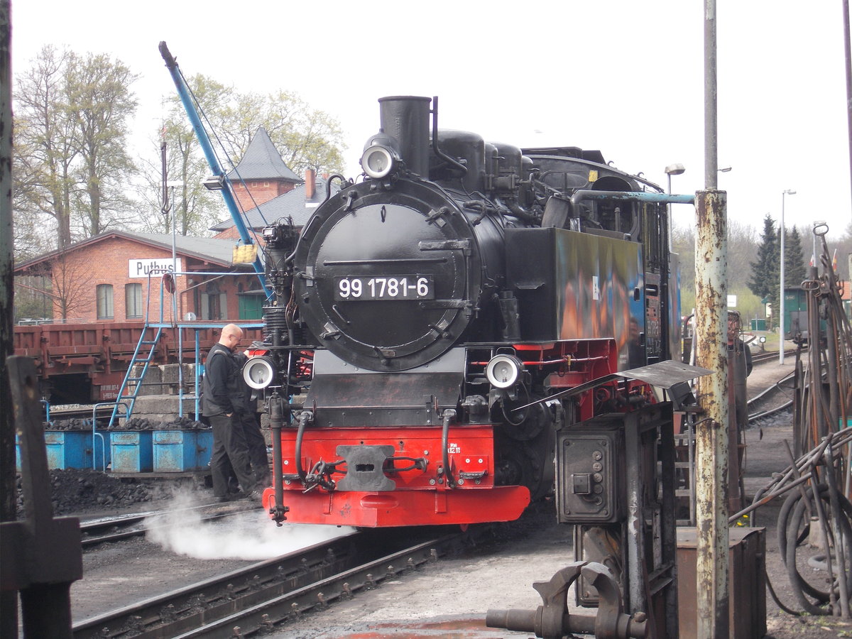 In der Est Putbus erwischte ich die 99 1781 am 30.April 2016 nochmal.