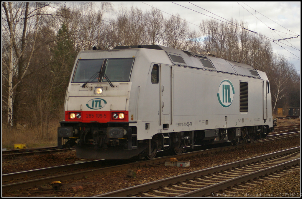 ITL 285 109 solo am 22.02.2014 durch Leipzig-Thekla