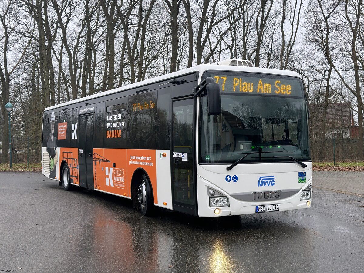 Iveco Crossway der MVVG in Alt Schwerin.