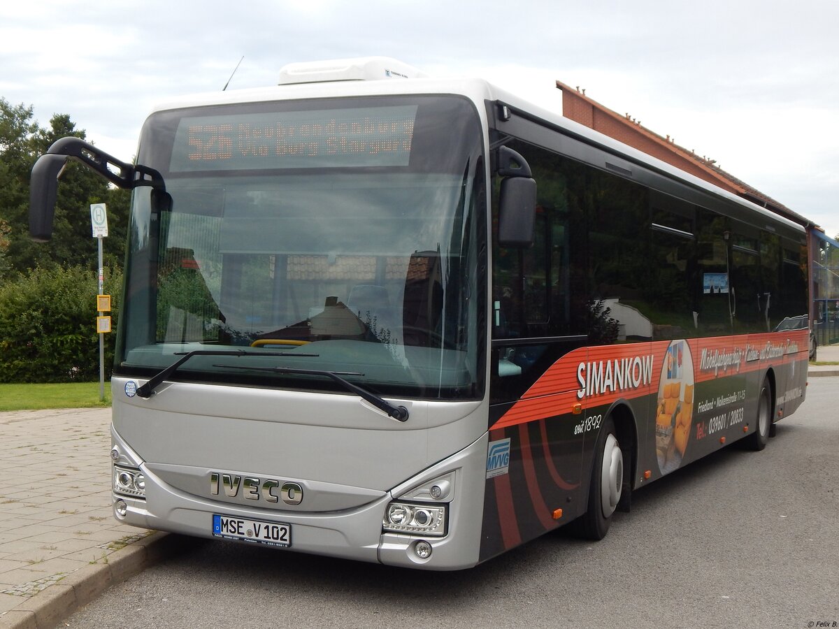 Iveco Crossway der MVVG in Burg Stargard.