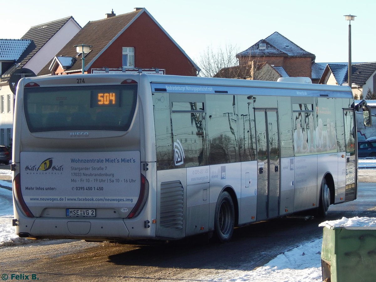 Iveco Crossway der MVVG in Neubrandenburg.