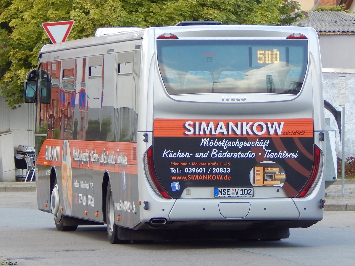 Iveco Crossway der MVVG in Neubrandenburg.