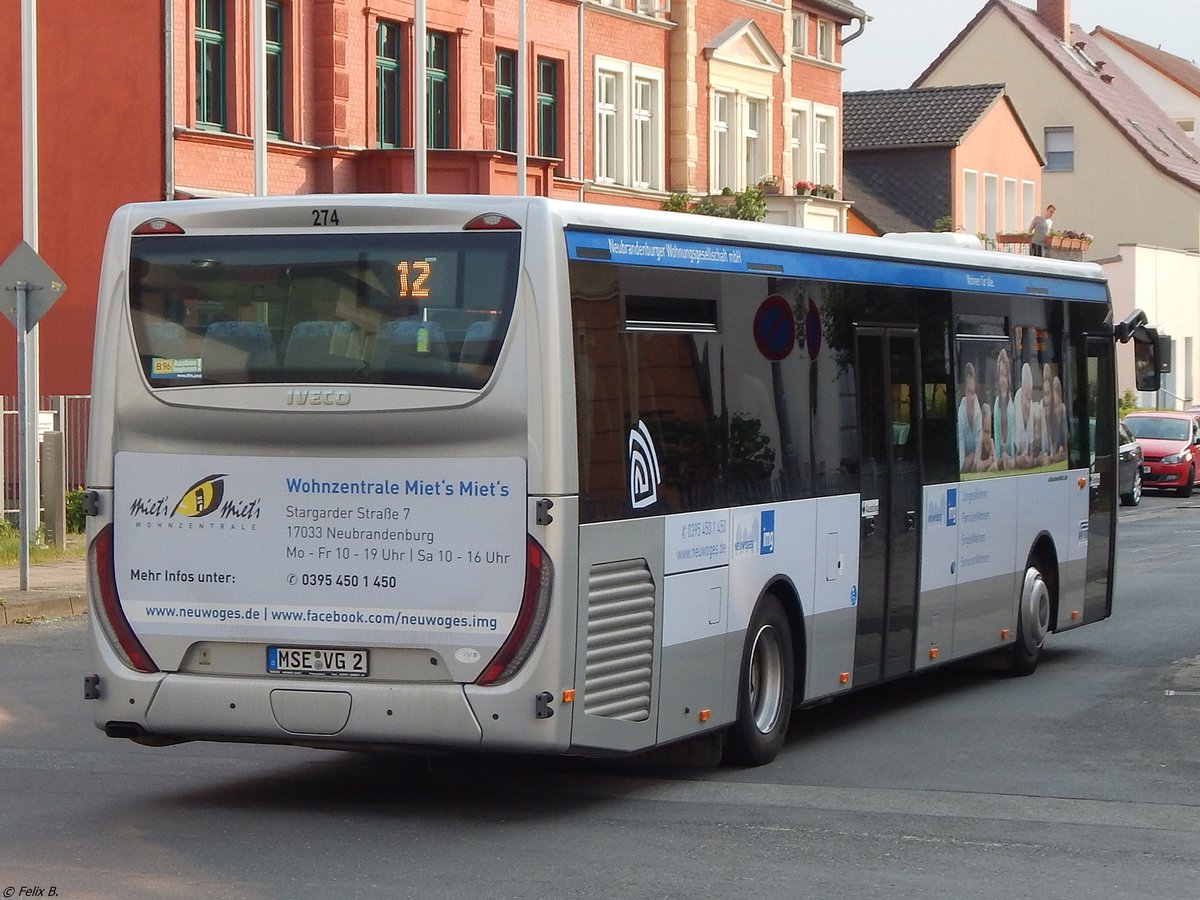 Iveco Crossway der MVVG in Neubrandenburg.