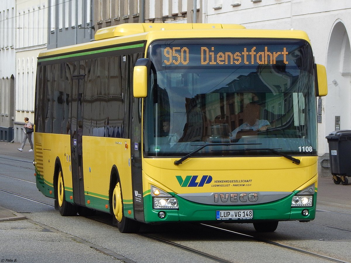 Iveco Crossway der Verkehrsgesellschaft Ludwigslust-Parchim mbH in Schwerin.