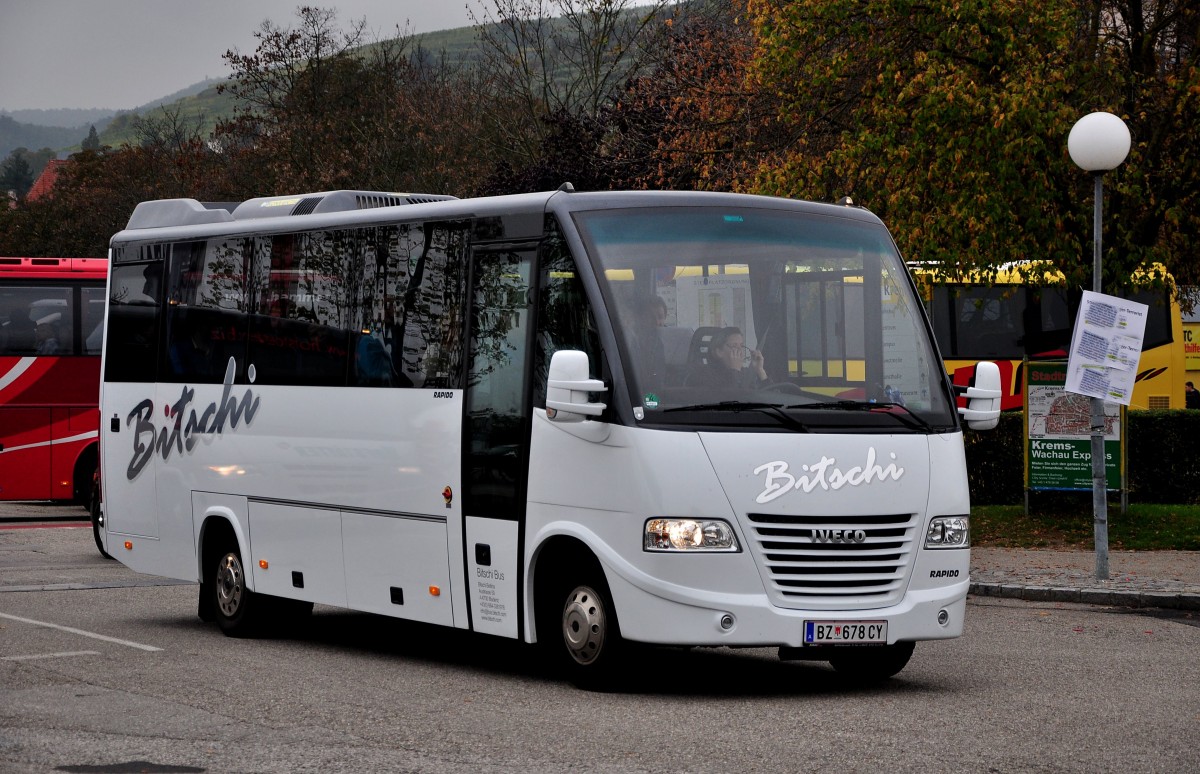 IVECO Rapido von Bitschi Reisen aus sterreich am 11.Okt.2014 in Krems.