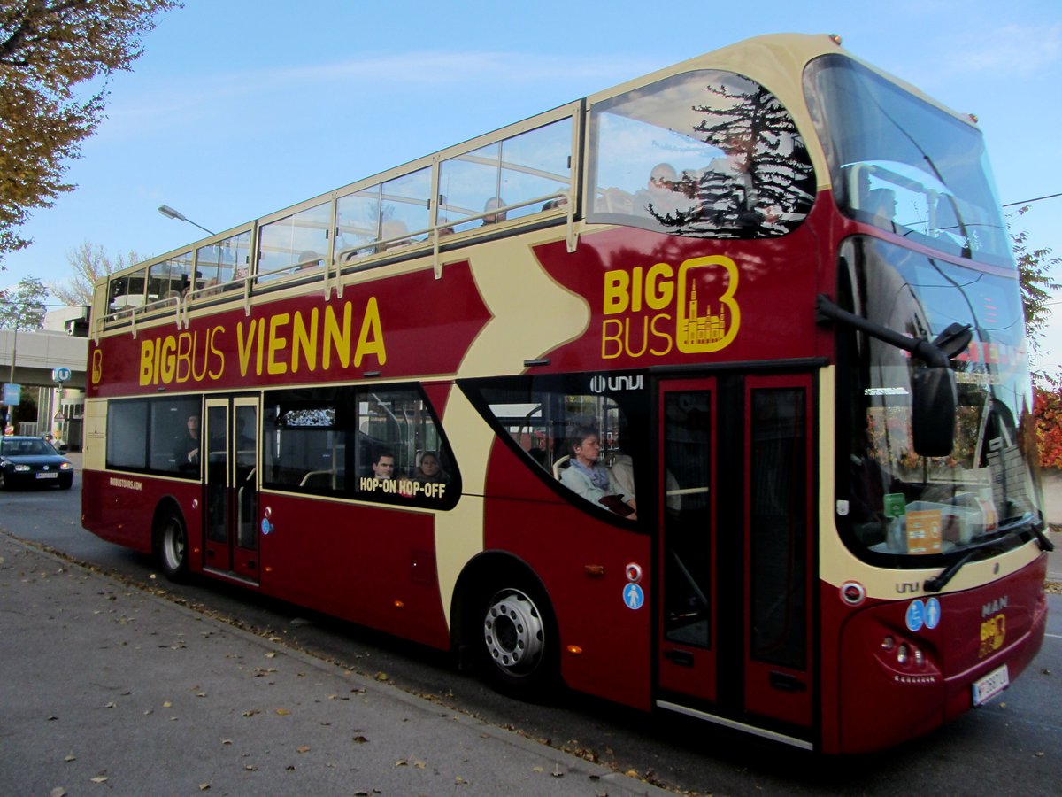 MAN Doppeldecker Bigbus Vienna in Wien gesehen.