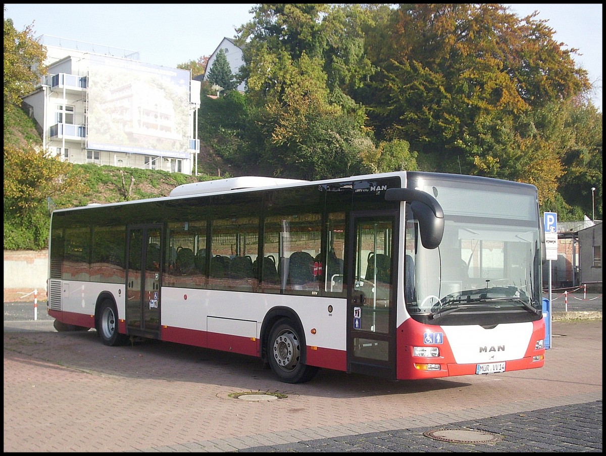 MAN Lion's City LE  aus Deutschland im Stadthafen Sassnitz.