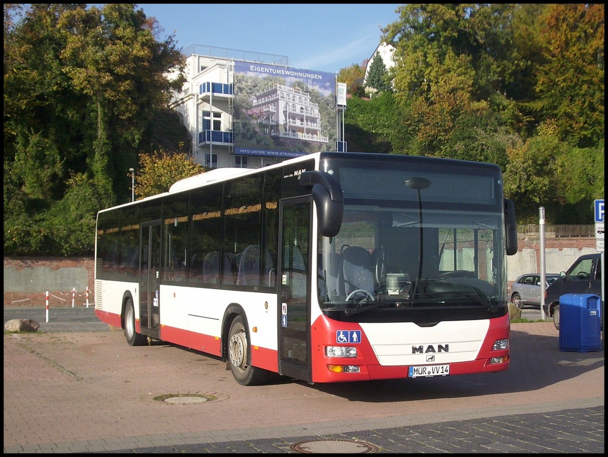 MAN Lion's City LE  aus Deutschland im Stadthafen Sassnitz.