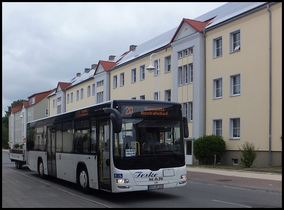 MAN Lion's City LE  vom Reisedienst Teske aus Deutschland in Sassnitz.