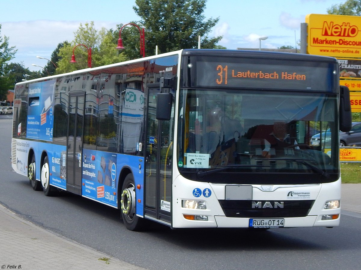 MAN Lion's City der Oppermann Transporte aus Deutschland in Bergen.