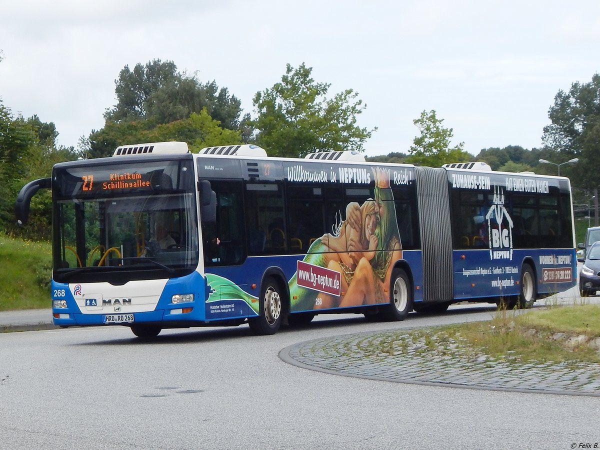 MAN Lion's City der Rostocker Straßenbahn AG in Rostock.