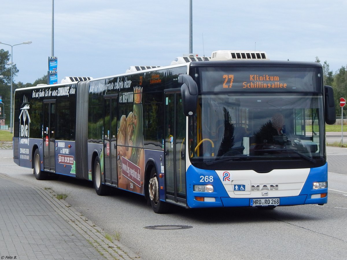 MAN Lion's City der Rostocker Straßenbahn AG in Rostock.