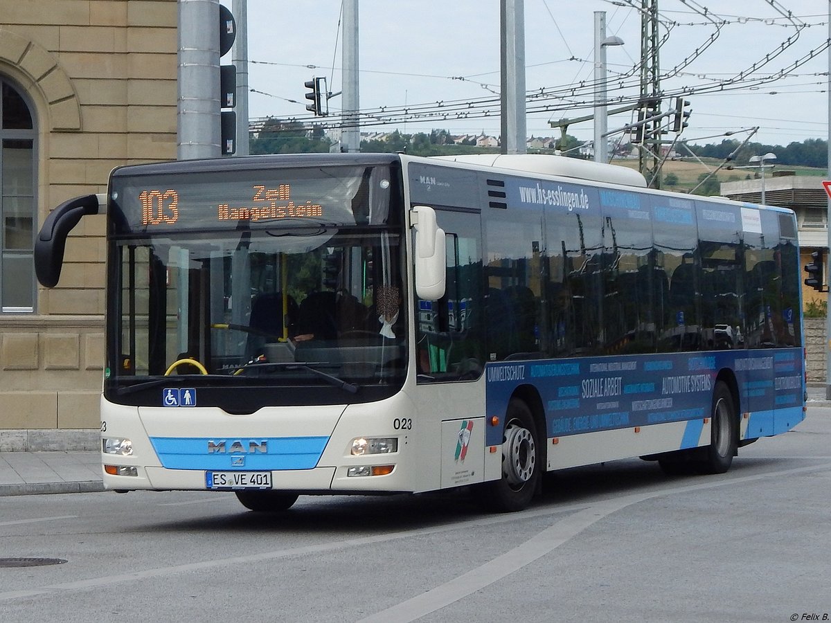 MAN Lion's City der Städtischer Verkehrsbetrieb Esslingen (ex SVP Pforzheim) in Esslingen.