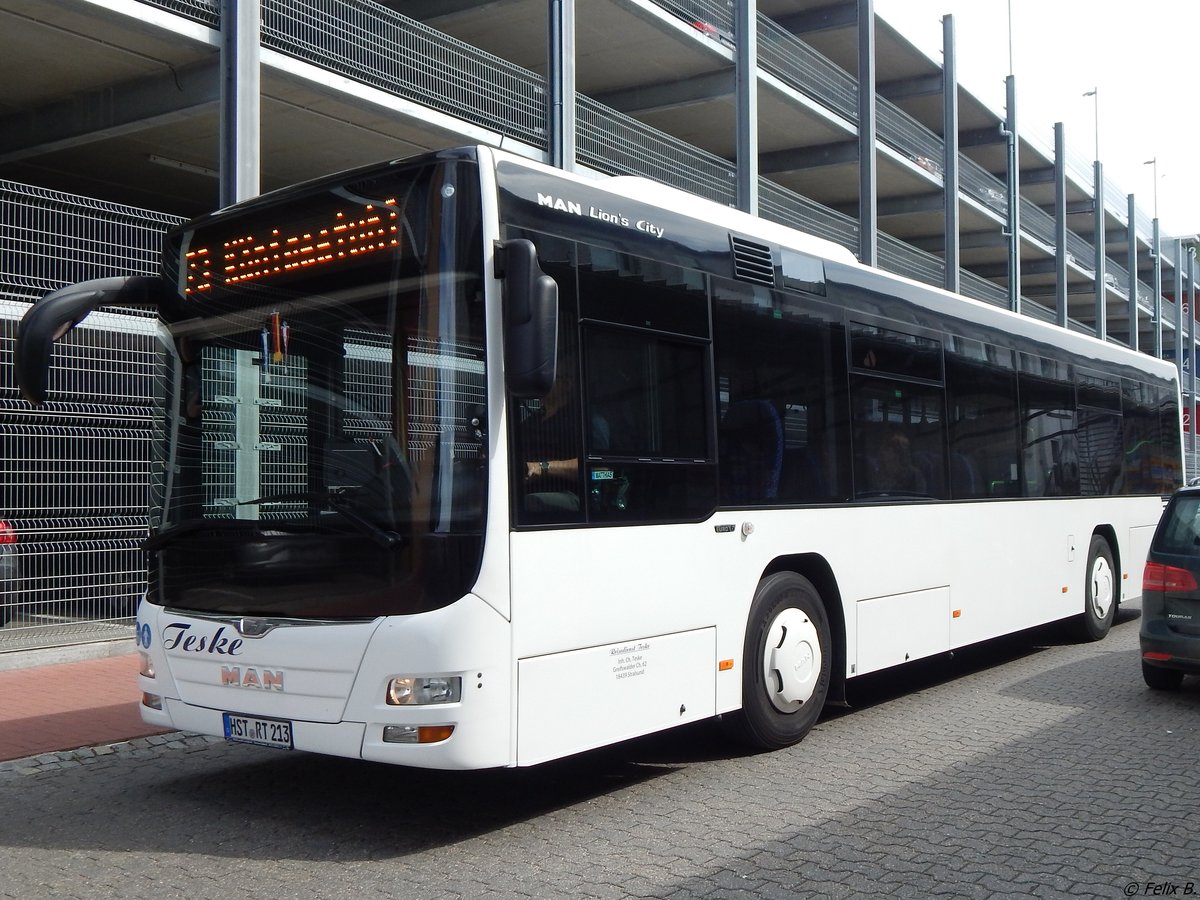 MAN Lion's City Ü LE vom Reisedienst Teske aus Deutschland im Sadthafen Sassnitz.