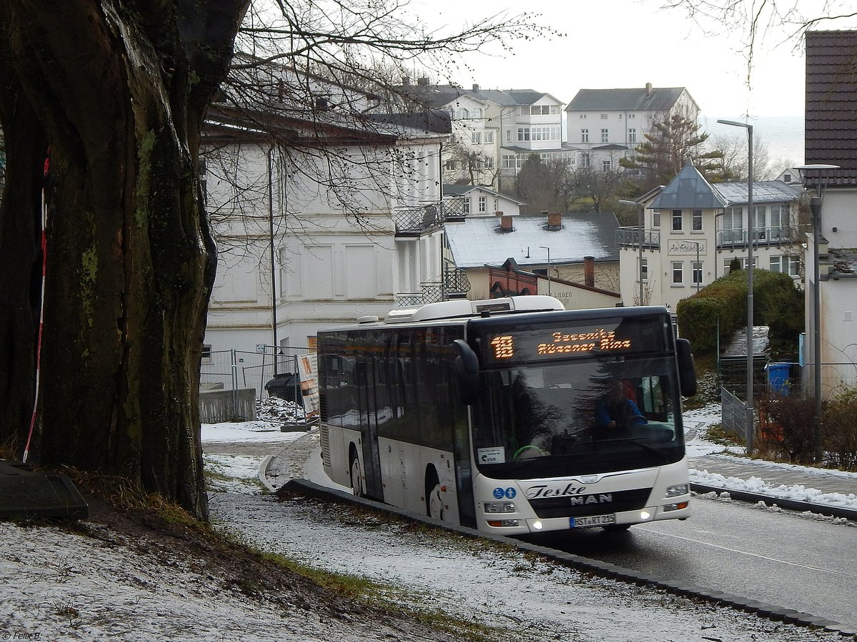 MAN Lion's City Ü vom Reisedienst Teske aus Deutschland in Sassnitz.