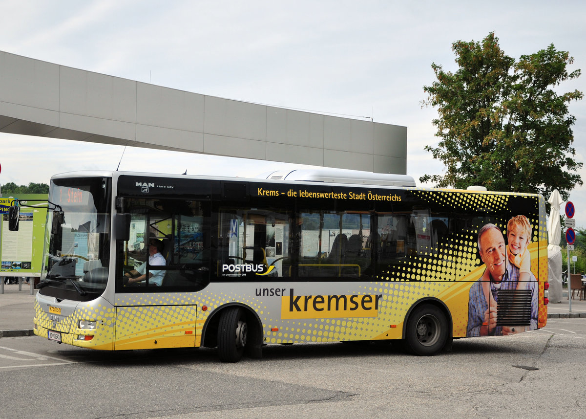 MAN Lions City,Stadtbus von Krems an der Donau im Dienste der �BB in Krems unterwegs.