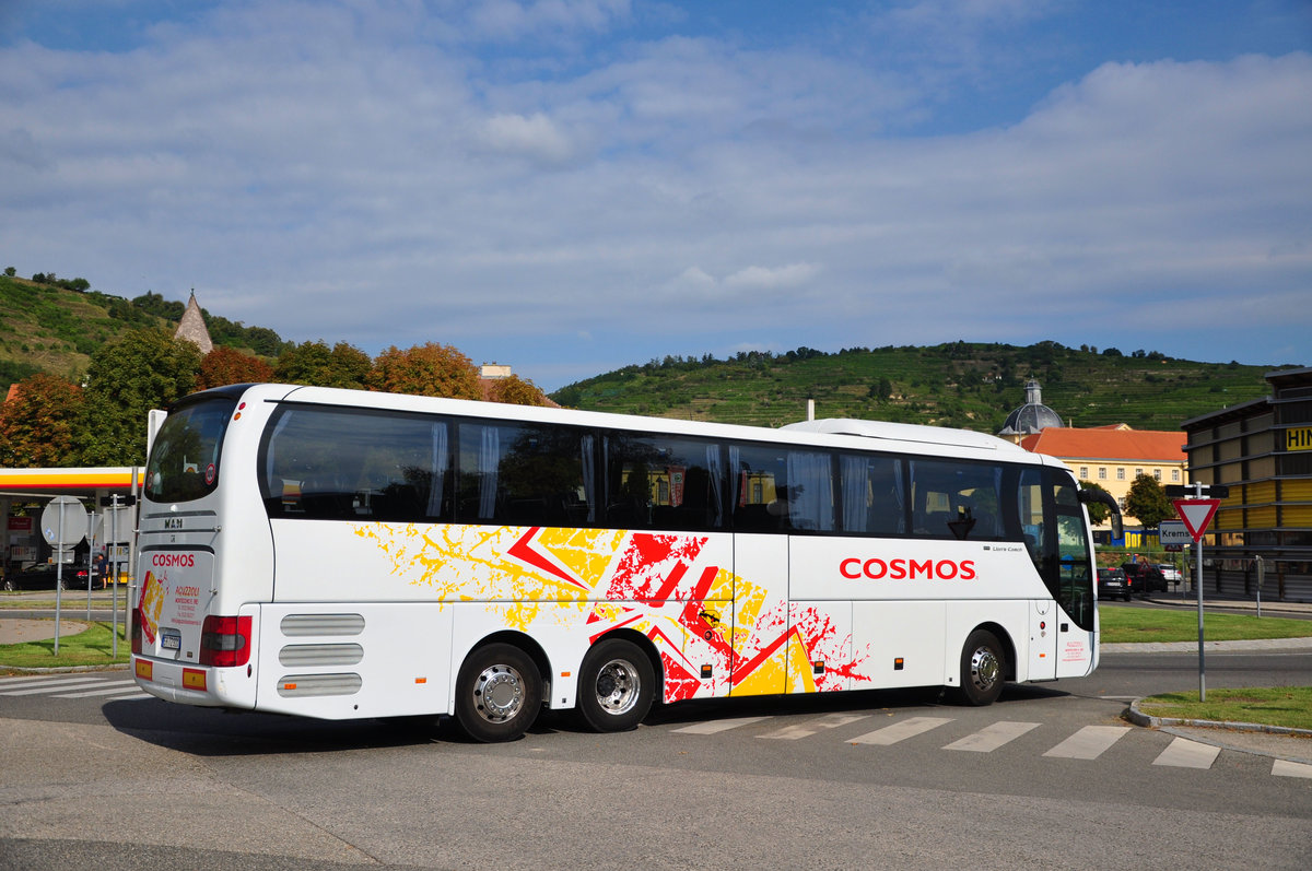 MAN Lion`s Coach von Aguzzoli Reisen aus Italien in Krems gesehen.