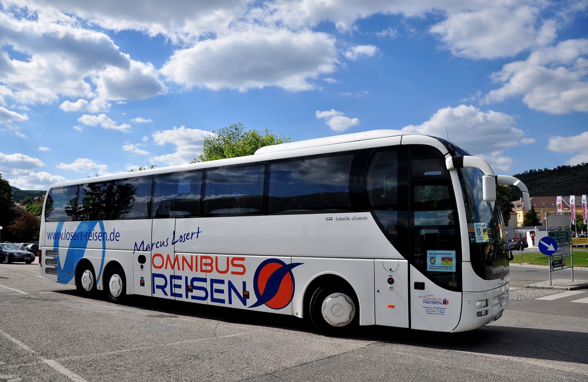 MAN Lions Coach von Losert Reisen aus Deutschland im Mai 2014 in Krems gesehen.