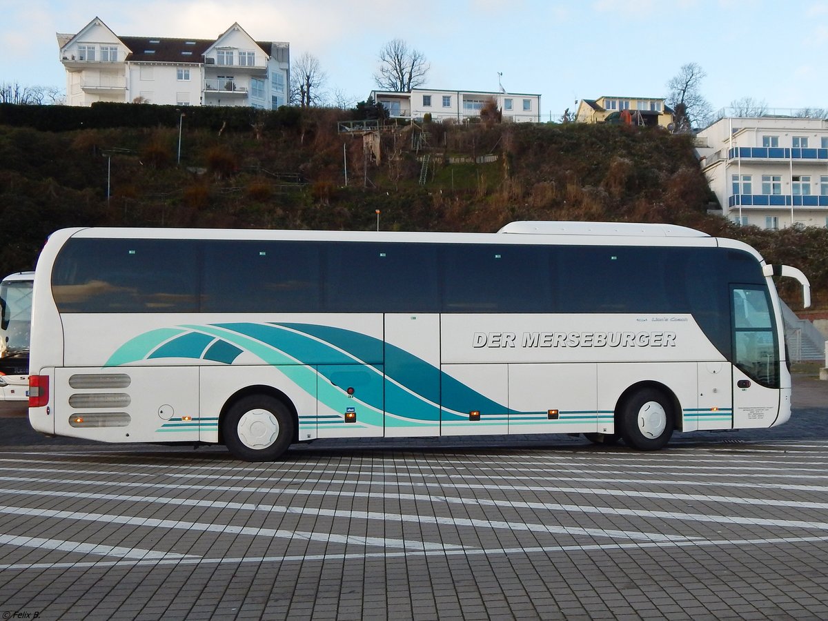 MAN Lion's Coach von Personennahverkehrsgesellschaft Merseburg-Querfurt mbH aus Deutschland im Stadthafen Sassnitz.