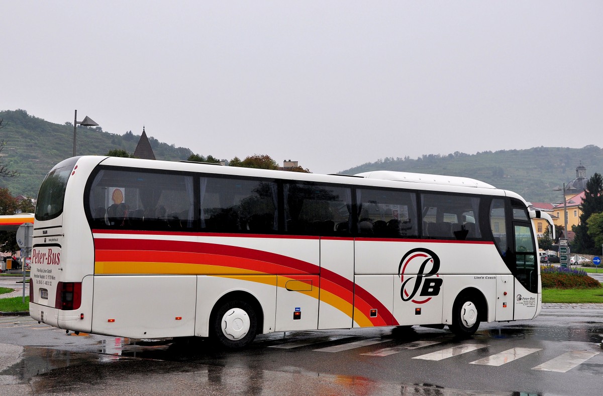 MAN Lions Coach von Peter Bus aus Wien am 11.9.2014 in Krems gesehen.