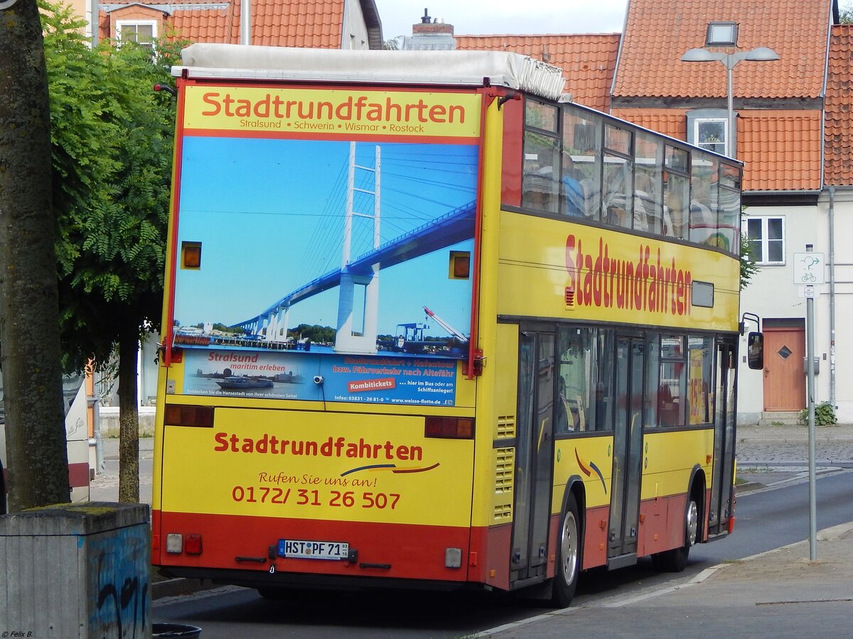 MAN ND 202 von Busunternehmen Manfred Scholz aus Deutschland in Stralsund.