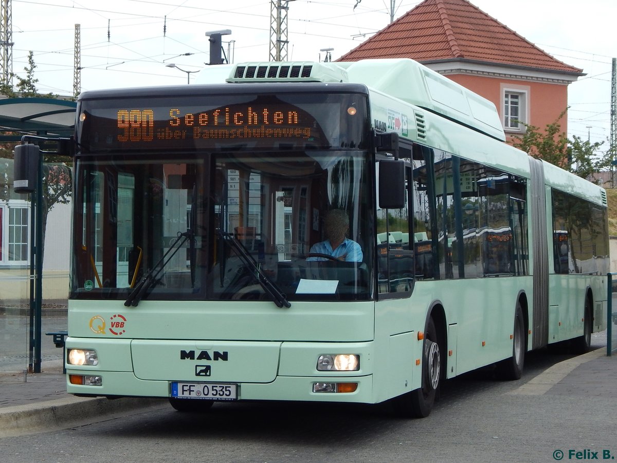 MAN Niederflurbus 2. Generation CNG der Stadtverkehrsgesellschaft mbH Frankfurt Oder in Frankfurt.