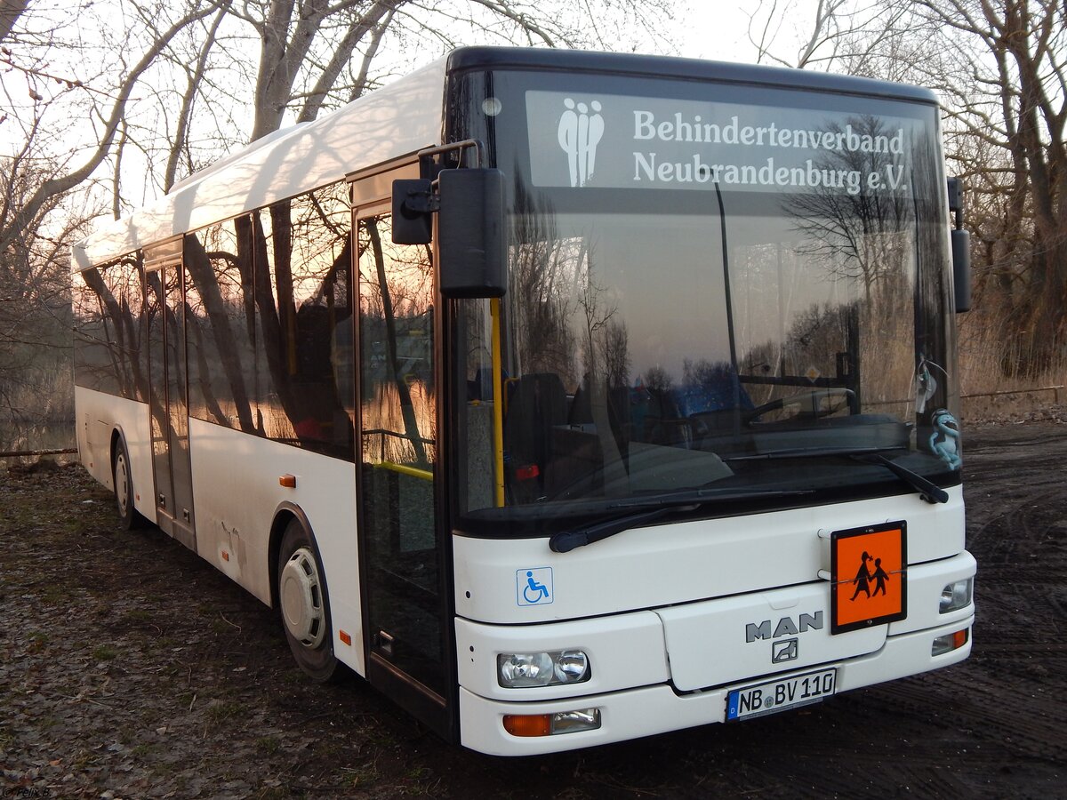 MAN Niederflurbus 2. Generation/Göppel vom Behindertenverband Neubrandenburg in Neubrandenburg.