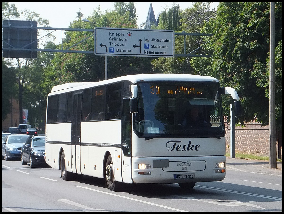 MAN L 363 vom Reisedienst Teske aus Deutschland in Stralsund.