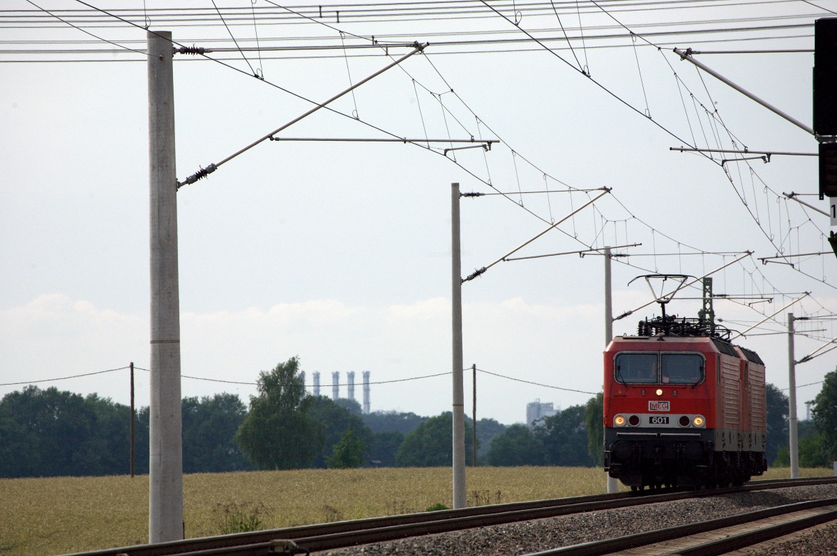 MEG 601 und 602 am Abzweig Nnchritz.11.06.2014 16:33 Uhr.