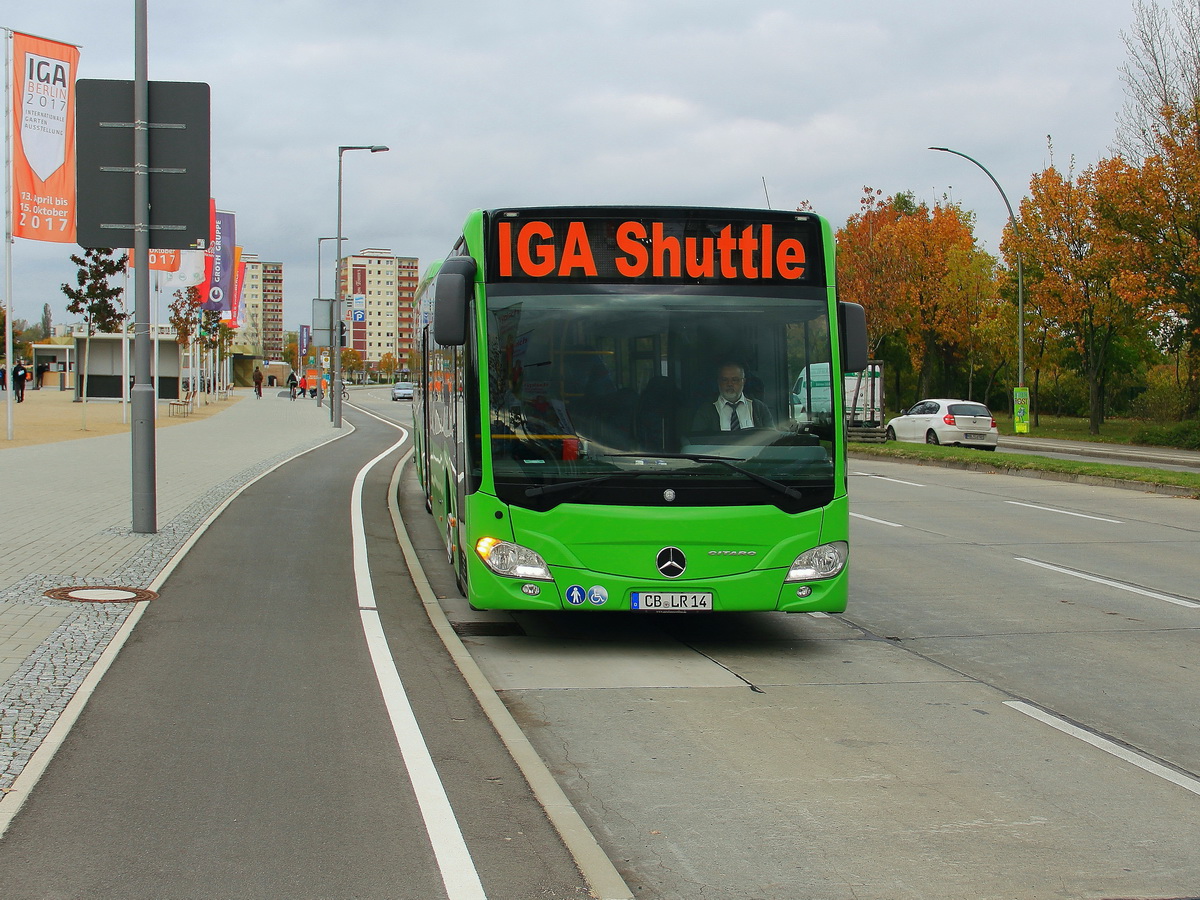 Mercedes-Benz O 530 (Citaro) aus Cottbus (LEO-REISEN GmbH und Co. KG, Am Telering 7,  03051 Cottbus,  am 13. Oktober 2017 in Berlin.