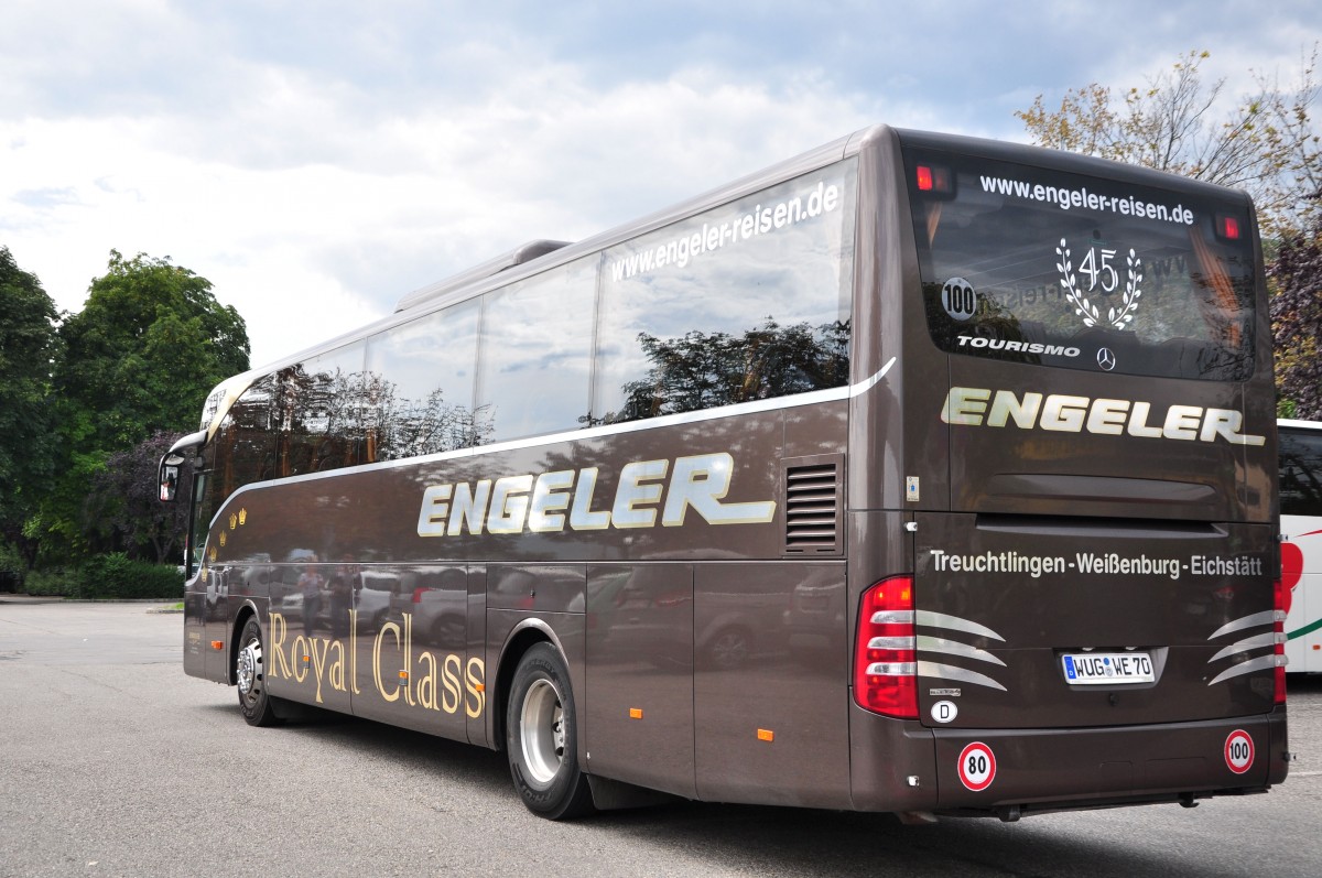 Mercedes Benz Tourismo von Engeler Reisen aus der BRD am 29.August 2014 in Krems gesehen.