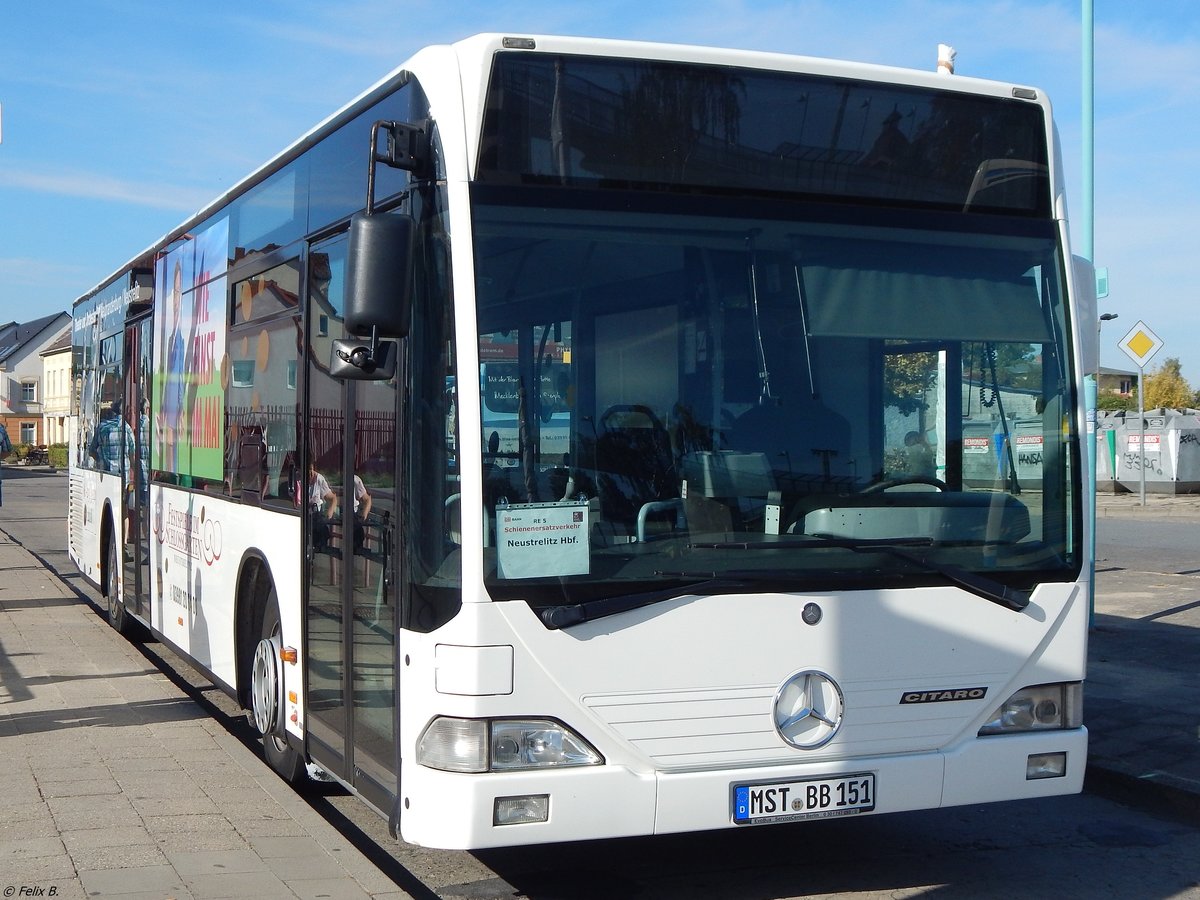 Mercedes Citaro I von B.B.-Reisen aus Deutschland in Neubrandenburg.