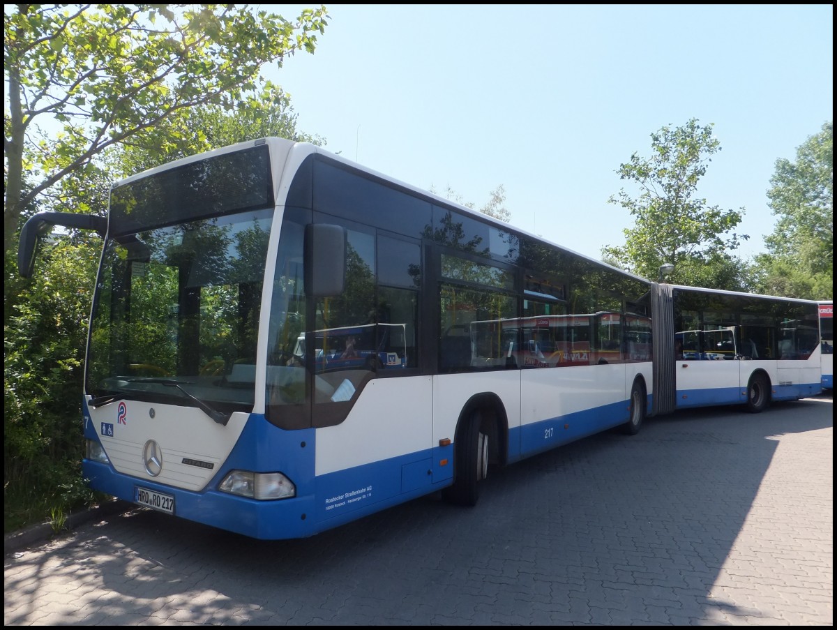 Mercedes Citaro I der Rostocker Straenbahn AG in Rostock.