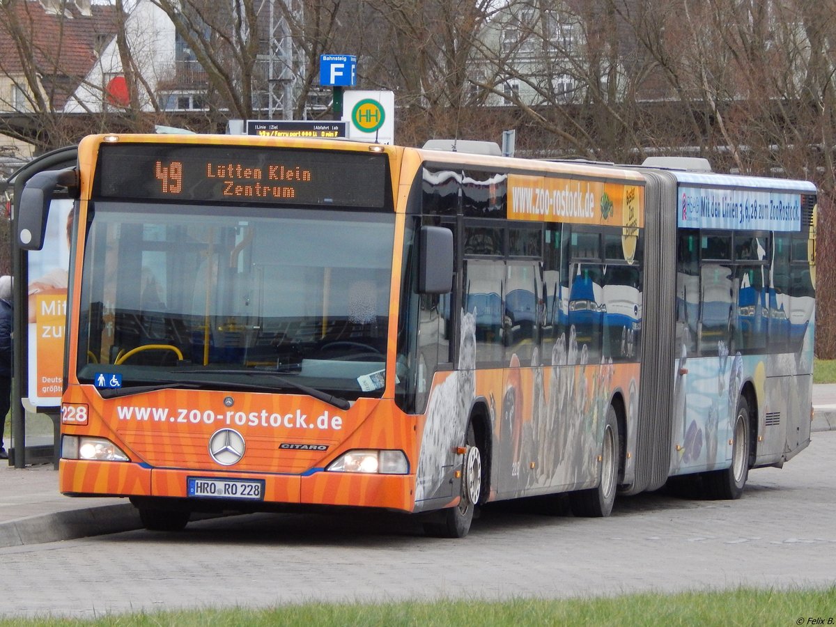 Mercedes Citaro I der Rostocker Straßenbahn AG in Rostock.