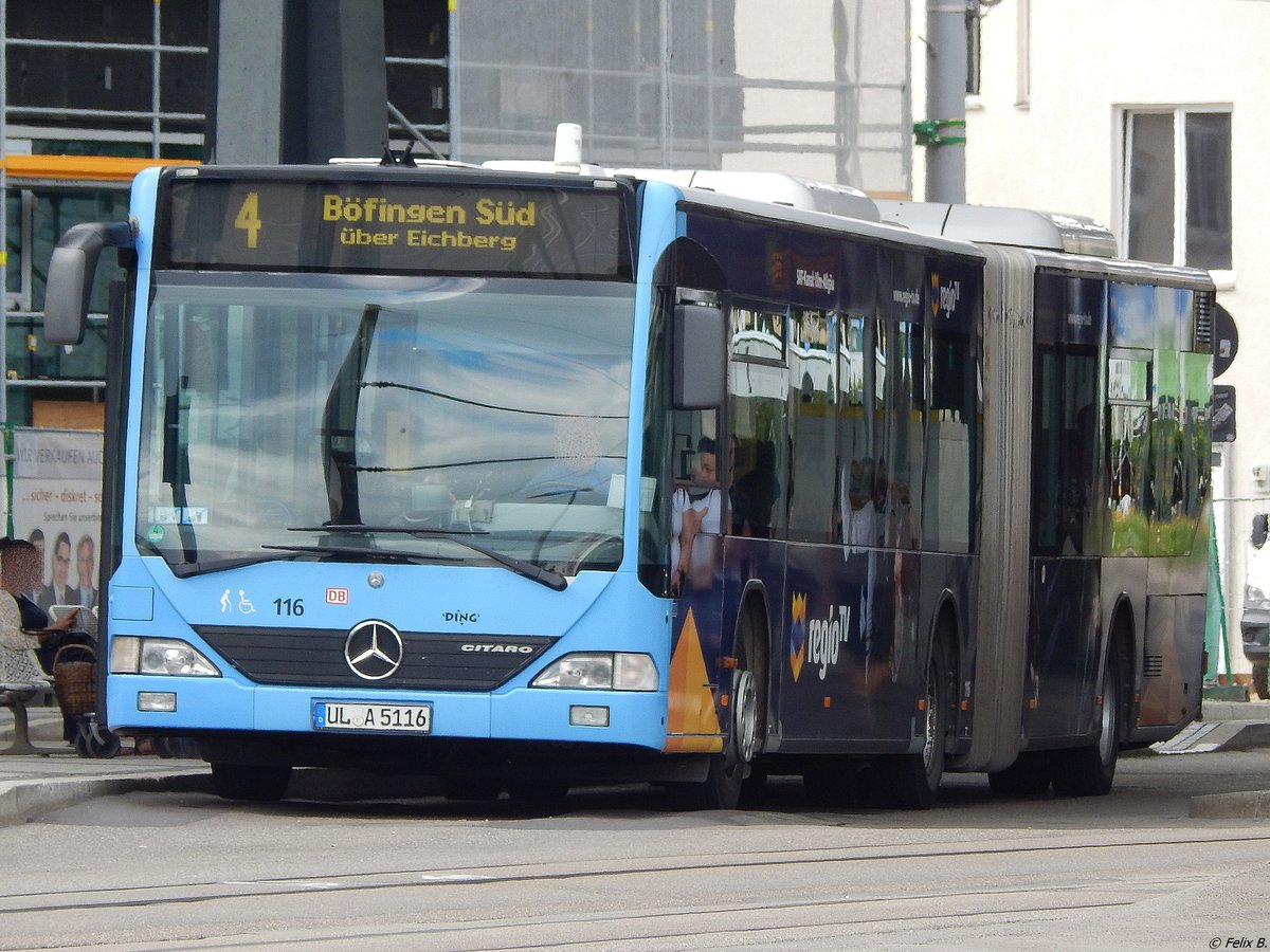 Mercedes Citaro I von ZugBus Regionalverkehr Alb-Bodensee (ex SWU) in Ulm.