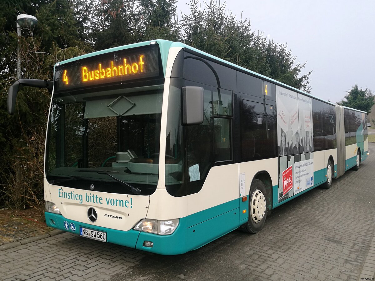 Mercedes Citaro II der Neubrandenburger Verkehrsbetriebe in Neubrandenburg.