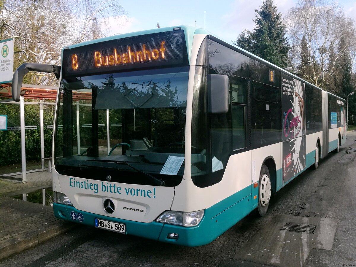 Mercedes Citaro II der Neubrandenburger Verkehrsbetriebe in Neubrandenburg.