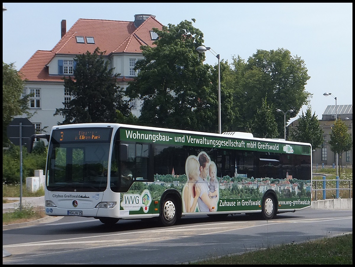 Mercedes Citaro II der Stadtwerke Greifswald in Greifswald.