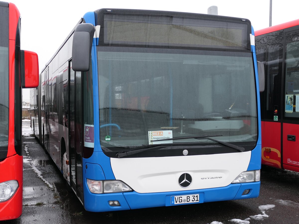 Mercedes Citaro II von URB aus Deutschland (ex Stadtwerke Heilbronn - Wagen 47) in Ueckermünde. 