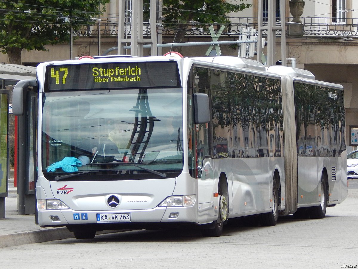 Mercedes Citaro II der Verkehrsbetriebe Karlsruhe in Karlsuhe.