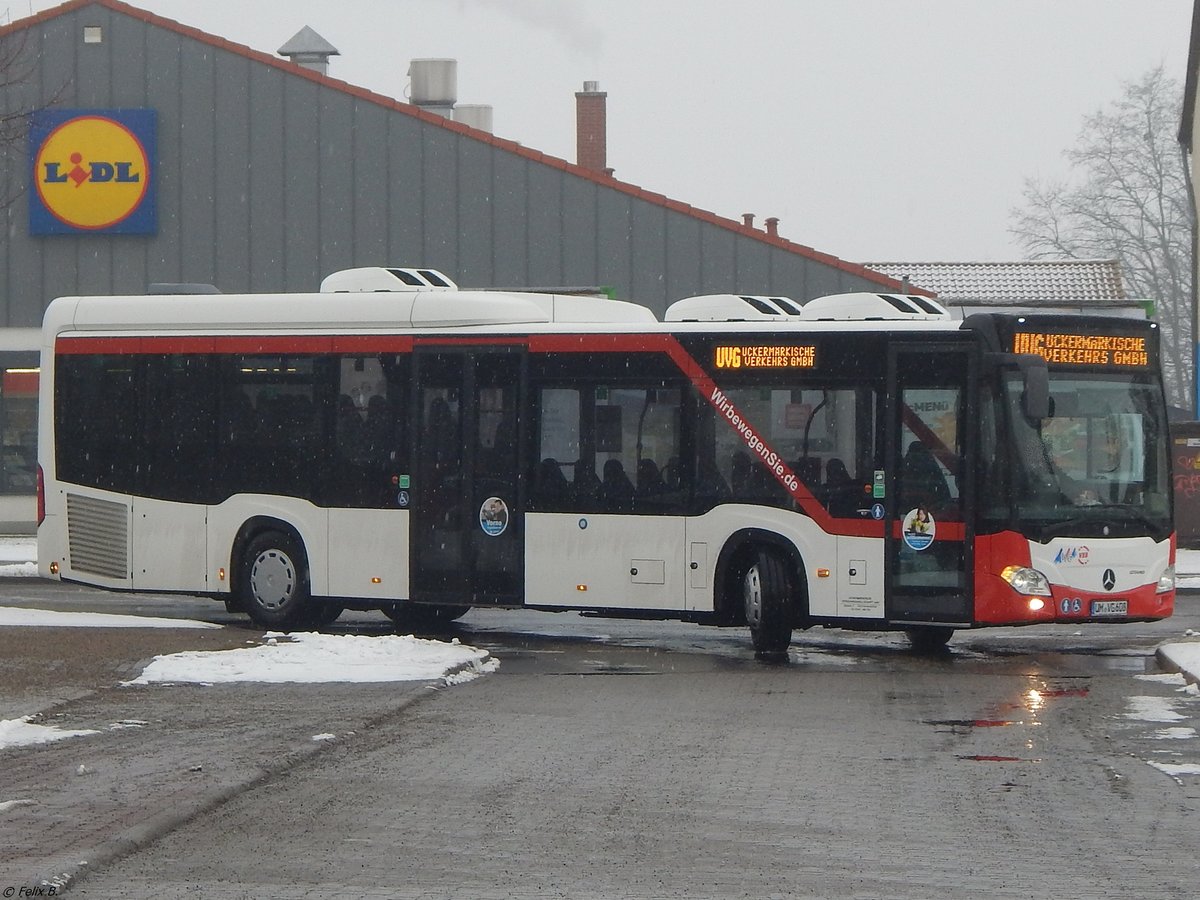 Mercedes Citaro III LE Ü der Uckermärkische Verkehrs GmbH in Prenzlau.