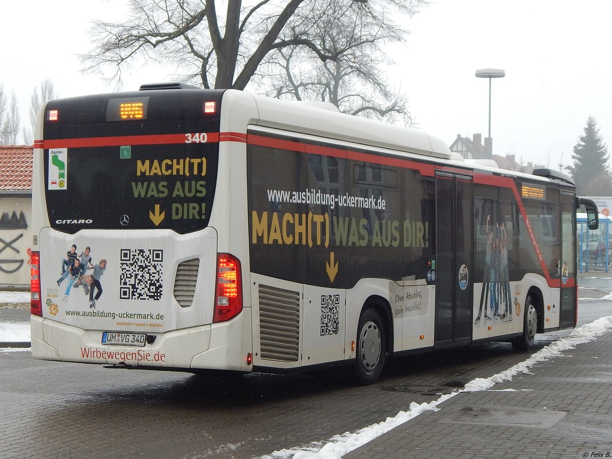 Mercedes Citaro III LE Ü der Uckermärkische Verkehrs GmbH in Prenzlau.