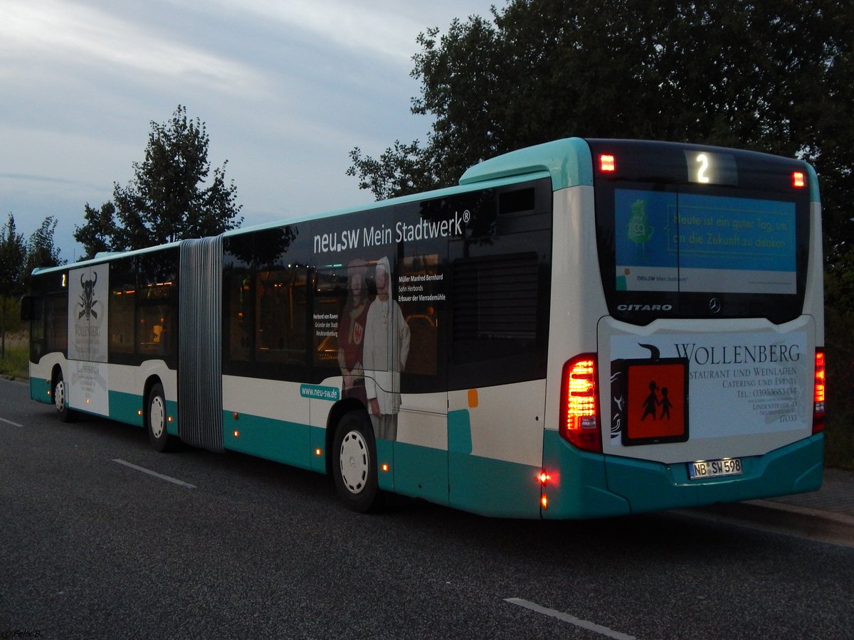 Mercedes Citaro III der Neubrandenburger Verkehrsbetriebe in Neubrandenburg. 