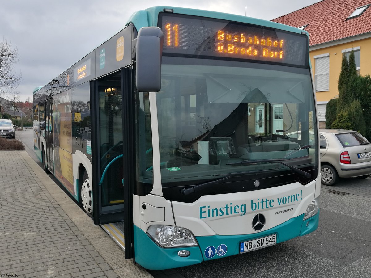 Mercedes Citaro III der Neubrandenburger Verkehrsbetriebe in Neubrandenburg.